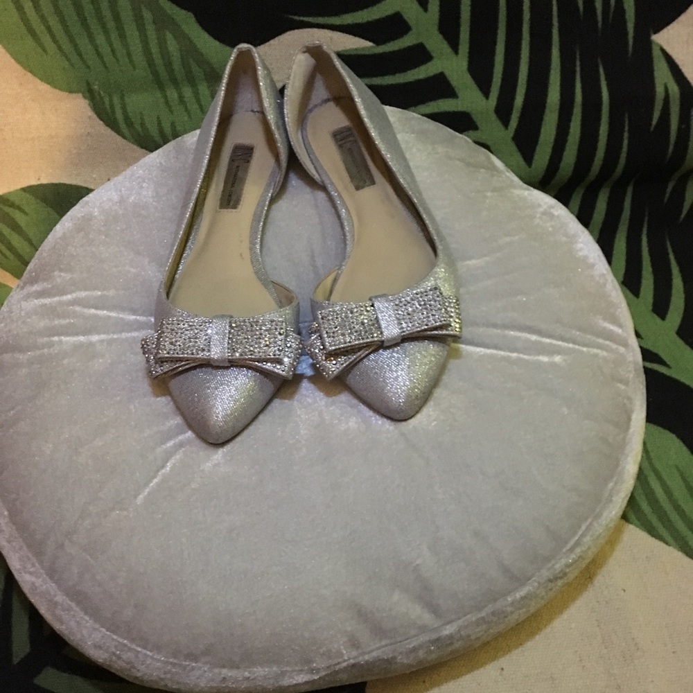 INC Shiny Silver Flats
